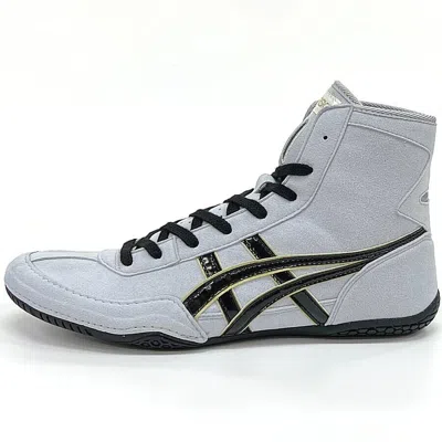 Pre-owned Asics Wrestling Shoes 1083a001 Gray/black(edge:gold) Ex-eo(twr900) Successor In Gray,black(gold)