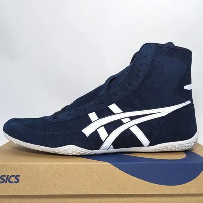 Pre-owned Asics Wrestling Shoes 1083a001 Navy/white(navy) Ex-eo(twr900) Successor