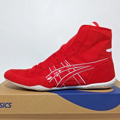 Pre-owned Asics Wrestling Shoes 1083a001 Red/red(white) Ex-eo(twr900) Successor