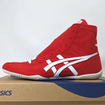 Pre-owned Asics Wrestling Shoes 1083a001 Red/white(red) Ex-eo(twr900) Successor