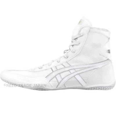 Pre-owned Asics Wrestling Shoes 1083a001 White/white(silver) Ex-eo(twr900) Successor In White,white(silver)
