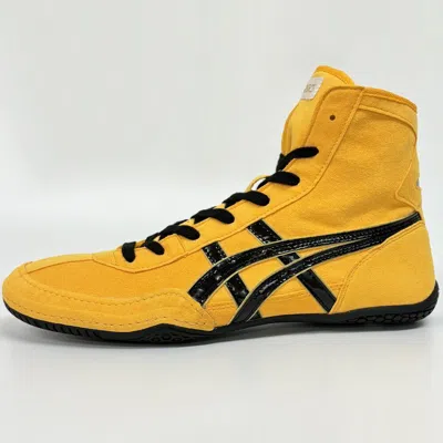 Pre-owned Asics Wrestling Shoes Ex-eo / Yellow/gold/black Twr900 Successor Japan