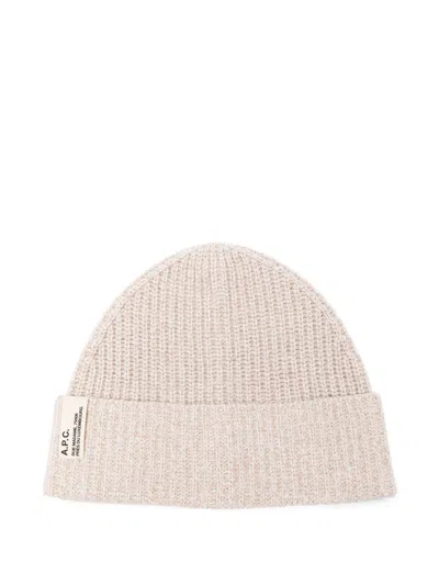 Asics X A.p.c. Asics X Apc Beige Wool Cashmere Beanie