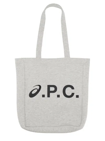 Asics X A.p.c. "lou" Tote Bag Unisex In Gray