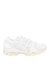 Asics X Ennoy Woman Sneakers White Size 4 Leather, Textile Fibers In White