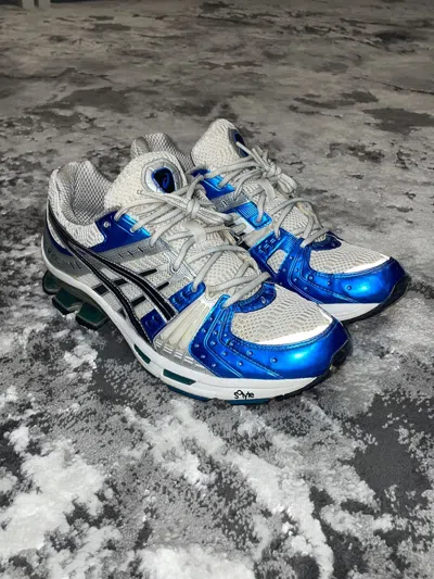Pre-owned Asics X Kiko Kostadinov Vintage Crazy Asics Gel Kinsei Sneakers Gorpcore In Blue Silver