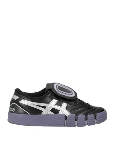 Asics X Otto958 Woman Sneakers Black Size 4 Leather, Textile Fibers