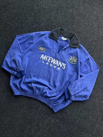 Pre-owned Asics X Vintage 1993 Asics Newcastle United Sweatshirt Blokecore In Blue