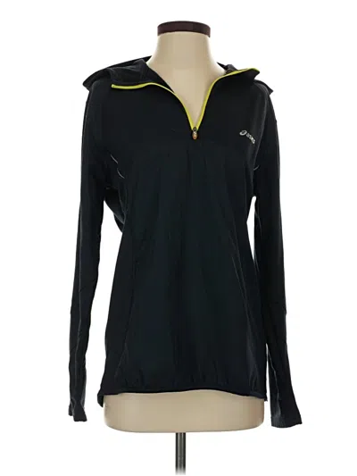 Pre-owned Asics Zip Up Hoodie In Black