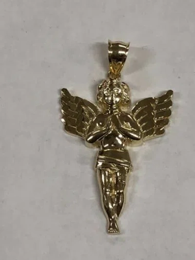 Pre-owned Ask Gold 10k Yellow Gold Angel Pendant