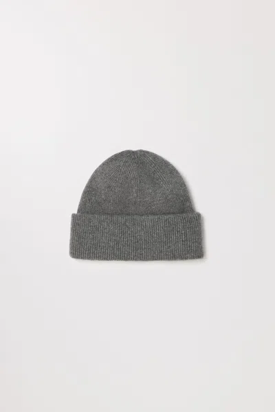 Asket Cashmere Beanie Dark Grey Melange - Unisex