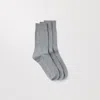 Asket The Cotton Socks 3-pack Light Grey Melange In Gray