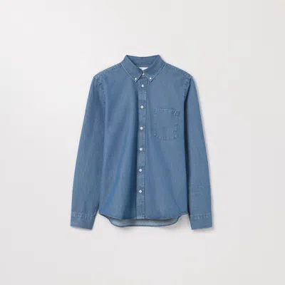 Asket The Denim Shirt Mid Blue Wash