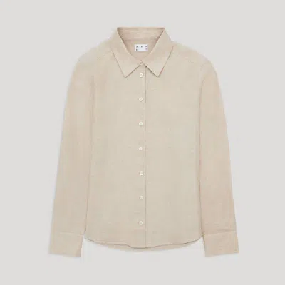 Asket The Linen Shirt Sand In Neutral