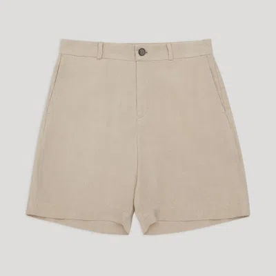 Asket The Linen Shorts Sand In Brown