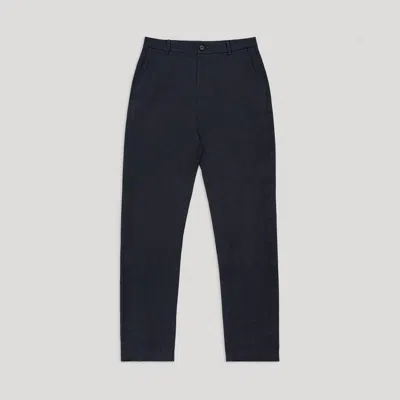 Asket The Linen Trousers Dark Navy In Black