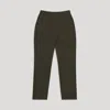 Asket The Linen Trousers Khaki Green In Khaki Green