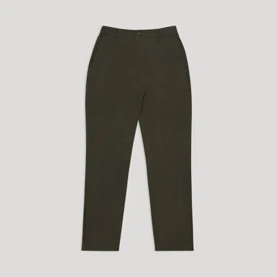 Asket The Linen Trousers Khaki Green In Black