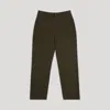 Asket The Loose Twill Chino Khaki Green In Khaki Green