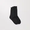 Asket The Cotton Socks 3-pack Black In Black