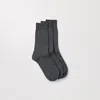 Asket The Cotton Socks 3-pack Charcoal Melange In Gray