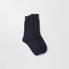 Asket The Cotton Socks 3-pack Dark Navy In Blue
