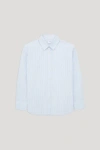Asket The Shirt Blue Stripe In Blue Stripe