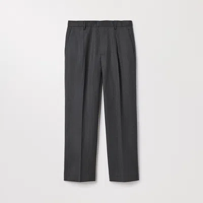 Asket The Wool Trousers Charcoal Melange In Black