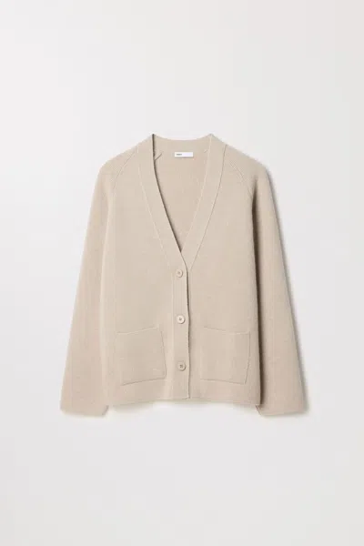 Asket Wool Cardigan Sand Melange - Women