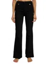 Askk Ny Sailor High Rise Wide Leg Jeans In Black Resin In Black