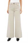 Askk Ny Atomic High Rise Wide Leg Jean In Ecru In Neutral