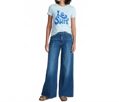 Askk Ny Atomic Wide Leg Featherweight Jeans In Blue In Multi