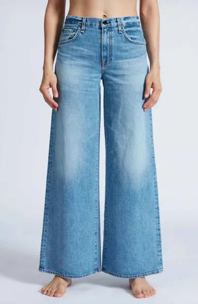 Askk Ny Atomic Wide Leg Jean In Blondie In Blue