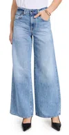 Askk Ny Rio High Rise Wide Leg Jeans In Blondie In Blue