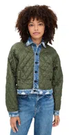 Askk Ny Bleeker Street Liner Jacket In Blondie In Green
