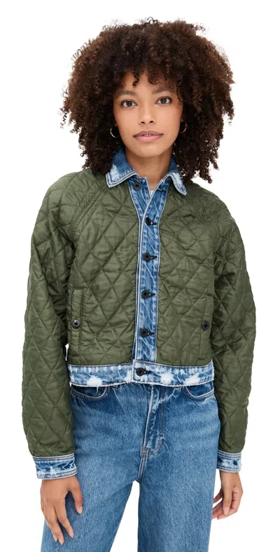 Askk Ny Bleeker Street Liner Jacket Blondie In Green