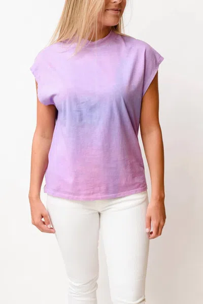 Askk Ny Boxy Tee In Hypercolor In Purple