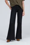 Askk Ny Brick House Wide Leg Jeans In Black In Black