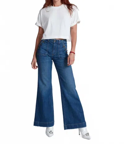 Askk Ny Brickhouse Mid Rise Jean In The Rink In Blue