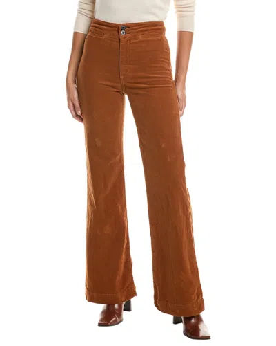Askk Ny Brighton Corduroy Caramel Wide Leg Jean In Brown