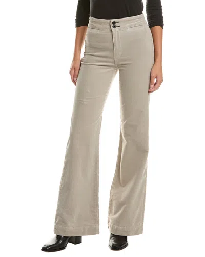 Askk Ny Brighton Corduroy Washed Grey Wide Leg Jean In Animal Print