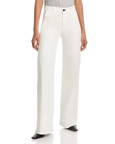 Askk Ny Brighton High Rise Trouser Jeans In Ivory In White