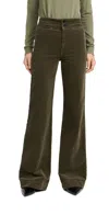 Askk Ny Brighton Wide Leg Jeans Safari Green In Safari Green