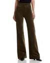 Askk Ny Brighton Wide Leg High Rise Corduroy Pants In Green