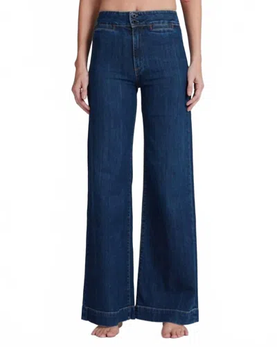 Askk Ny Brighton Wide Leg Jean In Dark Stone In Blue