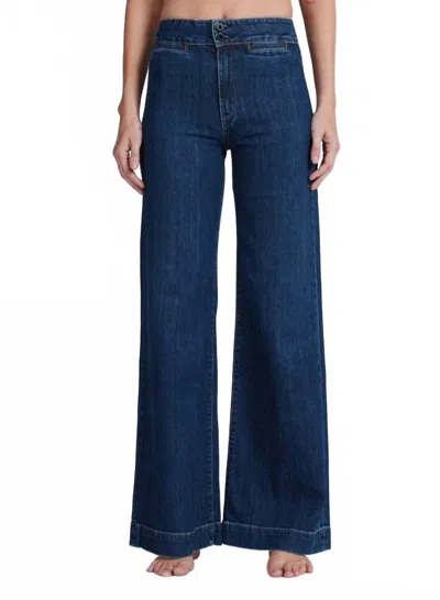 Askk Ny Brighton Wide Leg Jean In Slate In Blue