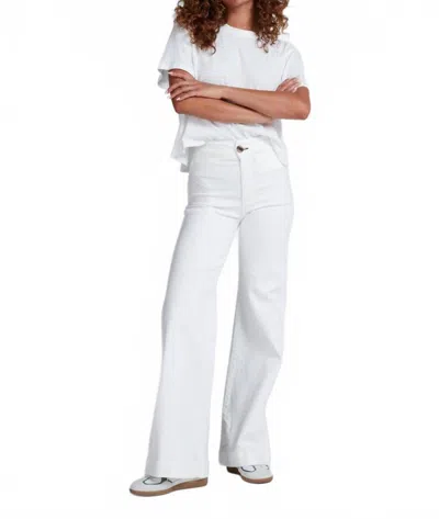 Askk Ny Brighton Wide Leg Trouser In Ivory In White