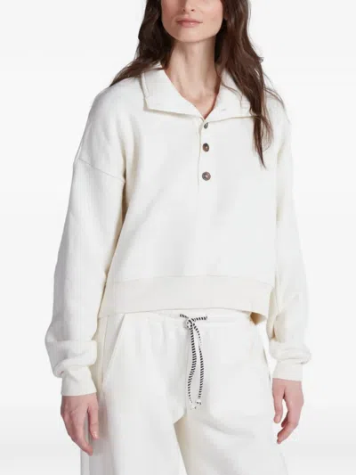 Askk Ny Button-up Drop-shoulder Polo Shirt In White