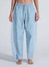Askk Ny Cancun High Rise Pant In Blue Stripe In Blue