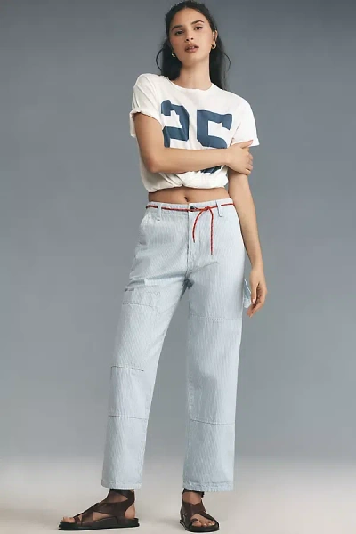 Askk Ny Carpenter High-rise Tapered Jeans In Blue